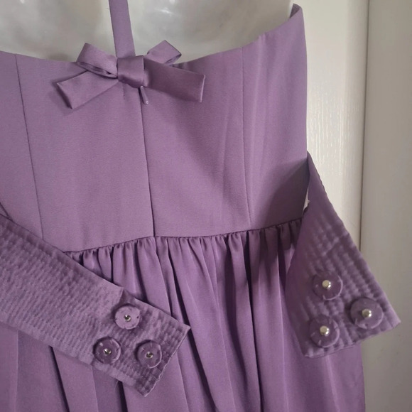 White by  Vera Wang VW360214 -Neck Halter Gown with Slit SZ 2 NWT - Picture 14 of 16